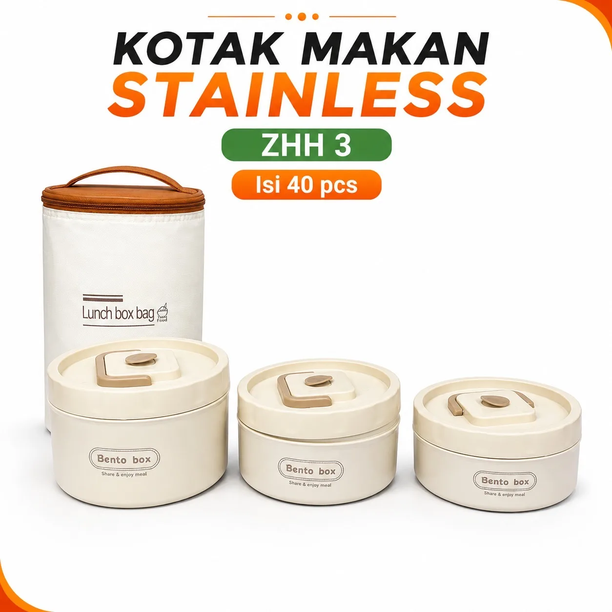 LUNCH BOX STAINLESS ISI 3
